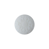 White Floral Embossed Shank Back Plastic Button - 25L/16mm