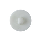 White Floral Embossed Shank Back Plastic Button - 36L/23mm