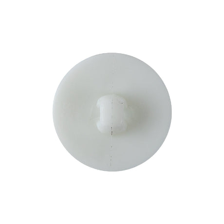 White Floral Embossed Shank Back Plastic Button - 36L/23mm