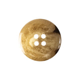 Honey Beige and Tobacco Brown Swirl Deep Well 4-Hole Plastic Button - 36L/23mm