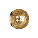 Honey Beige and Tobacco Brown Swirl Deep Well 4-Hole Plastic Button - 36L/23mm