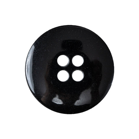 Black Deep-Set 4-Hole Plastic Button - 40L/25.5mm
