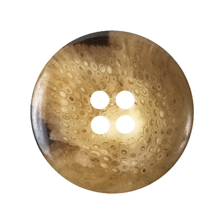 Deep Beige and Brown Swirl Button - 44L/28mm