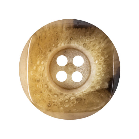 Deep Beige and Brown Swirl Button - 44L/28mm