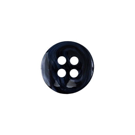 Blueberry and Black Swirl 4-Hole Low Convex 24L/15mm