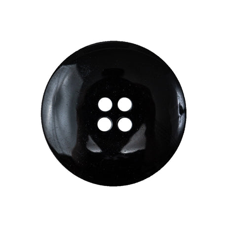 December Sky Silver and Jet Black 4-Hole Granite-Like Plastic Button - 40L/25.5mm