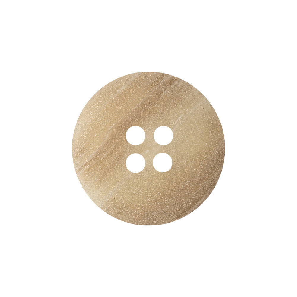 Matte Bone Shallow Plate with Tire Rim 4-Hole Plastic Button - 33L/21mm