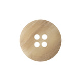 Matte Bone Shallow Plate with Tire Rim 4-Hole Plastic Button - 33L/21mm