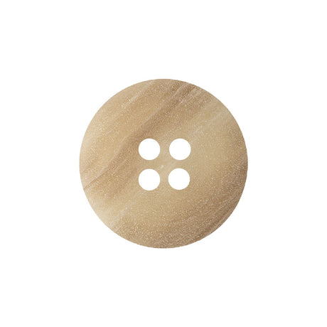 Matte Bone Shallow Plate with Tire Rim 4-Hole Plastic Button - 33L/21mm