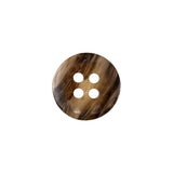 Brown, Toffee and Toasted Coconut Tire Rim 4-Hole Plastic Button - 24L/15mm