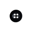 Black Beauty and Disco Ball Iridescent 4-Hole Plastic Button with Wide Rim - 24L/15mm
