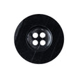 Black Beauty and Disco Ball Iridescent 4-Hole Plastic Button with Wide Rim - 40L/25.5mm