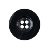 Black Beauty and Disco Ball Iridescent 4-Hole Plastic Button with Wide Rim - 40L/25.5mm
