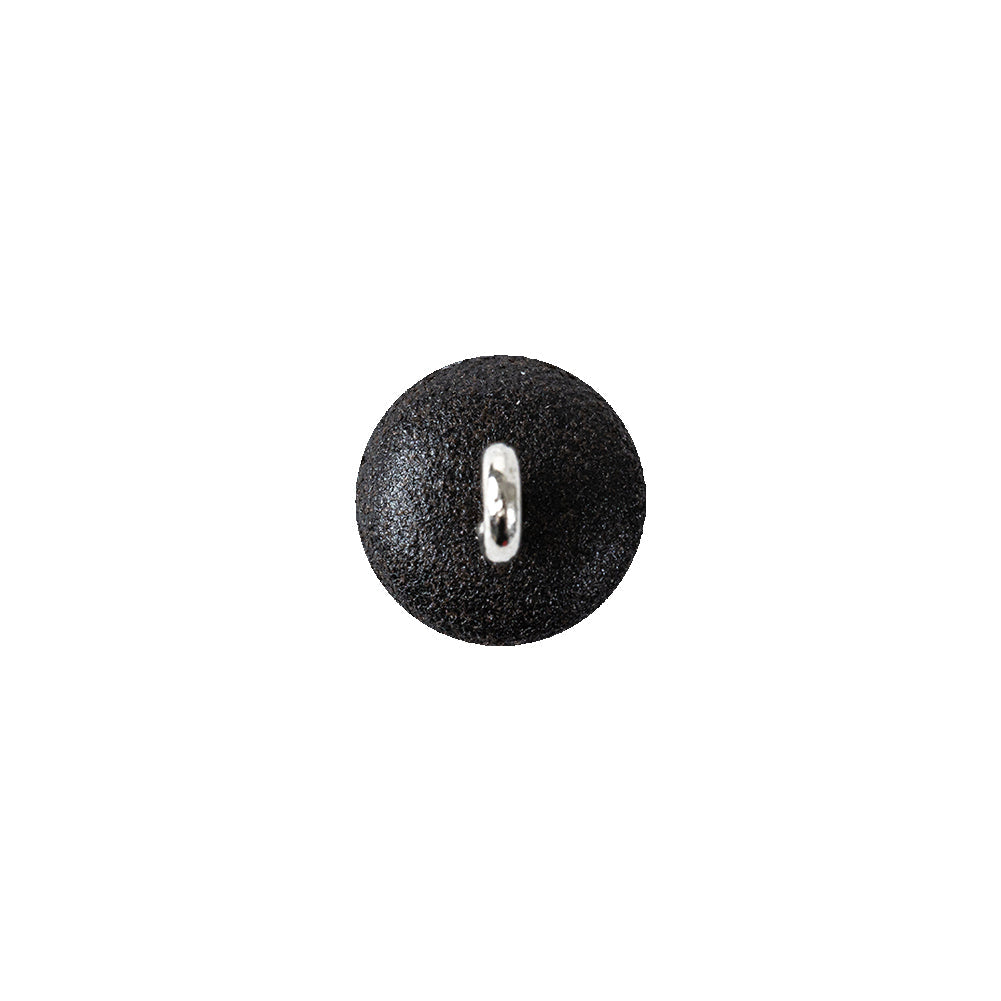 Italian Fiery Orange and Black Speckled Iridescent Shank Back Button - 17L/10.5mm