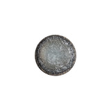 Italian Opal, White and Black Speckled Iridescent Shank Back Button - 22L/14mm