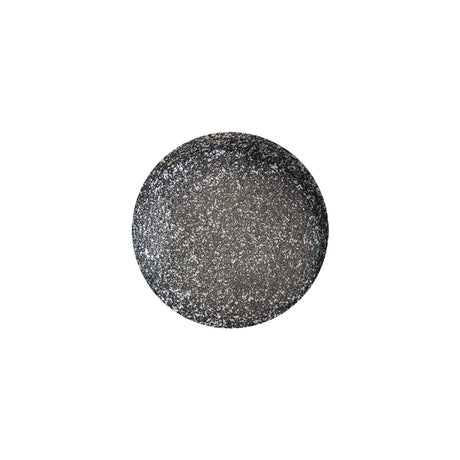 Italian Silver Plate, White and Black Speckled Iridescent Shank Back Button - 28L/18mm