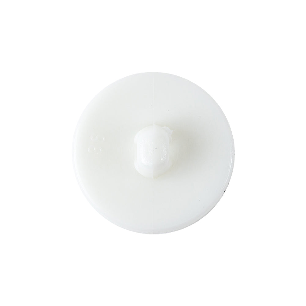Italian Opaque Lucent White Textured Shank Back Button - 36L/23mm