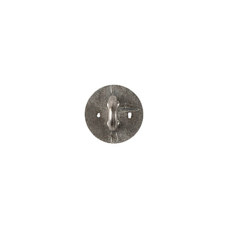 Italian Silver Faux Rope Textured Shank Back Metal Button - 16L/10mm