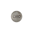 Italian Silver Faux Rope Textured Shank Back Metal Button - 20L/12.5mm