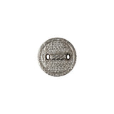 Italian Silver Faux Rope Textured Shank Back Metal Button - 20L/12.5mm