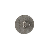 Italian Silver Faux Rope Textured Shank Back Metal Button - 24L/15mm