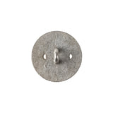 Italian Silver Faux Rope Textured Shank Back Metal Button - 30L/19mm