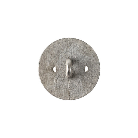 Italian Silver Faux Rope Textured Shank Back Metal Button - 30L/19mm