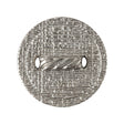 Italian Silver Faux Rope Textured Shank Back Metal Button - 44L/28mm