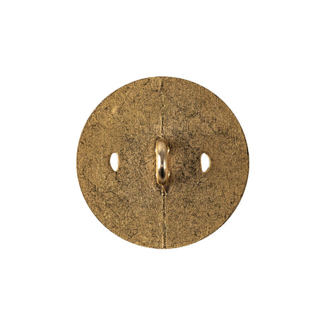 Italian Gold Faux Rope Textured Shank Back Metal Button - 36L/23mm