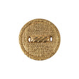Italian Gold Faux Rope Textured Shank Back Metal Button - 36L/23mm