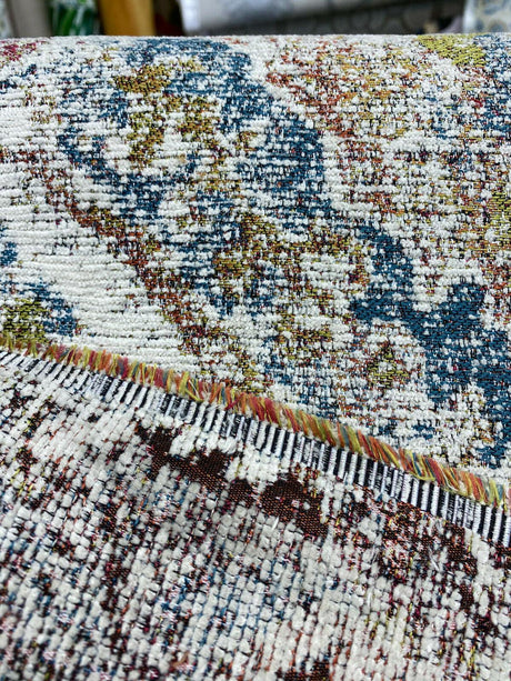 Swavelle Chenille Latham Multi Damask Upholstery Fabric - Multi Damask, 57" Width (1 Yard)