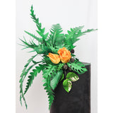 Crystal Candy Green Round Wafer Paper Ferns