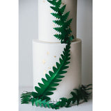 Crystal Candy Green Round Wafer Paper Ferns