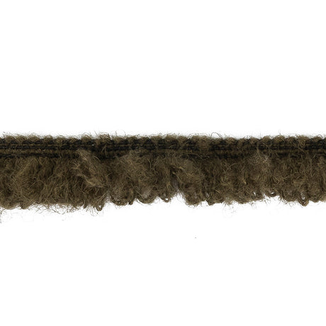 Olive Green Wool Blend Fringe Trimming - 0.75"