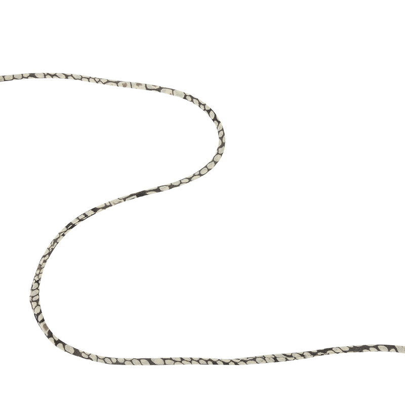 Agate Gray and Off-White Geometric Spaghetti Cord - 0.1875"