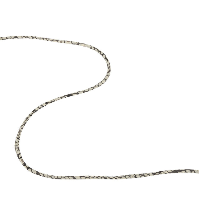 Agate Gray and Off-White Geometric Spaghetti Cord - 0.1875"