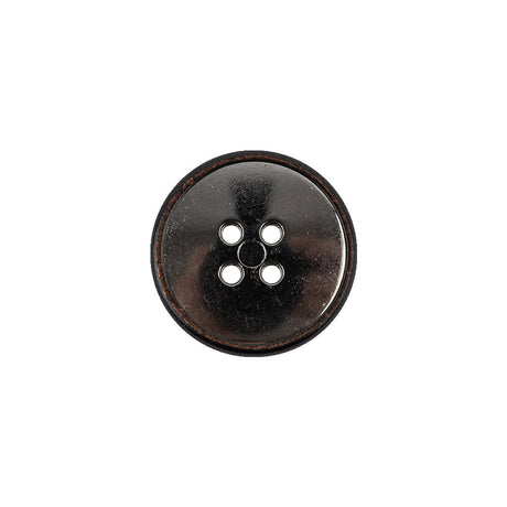 Imported Gunmetal Plated and Silver 4-Hole Copper Button - 28L/18mm