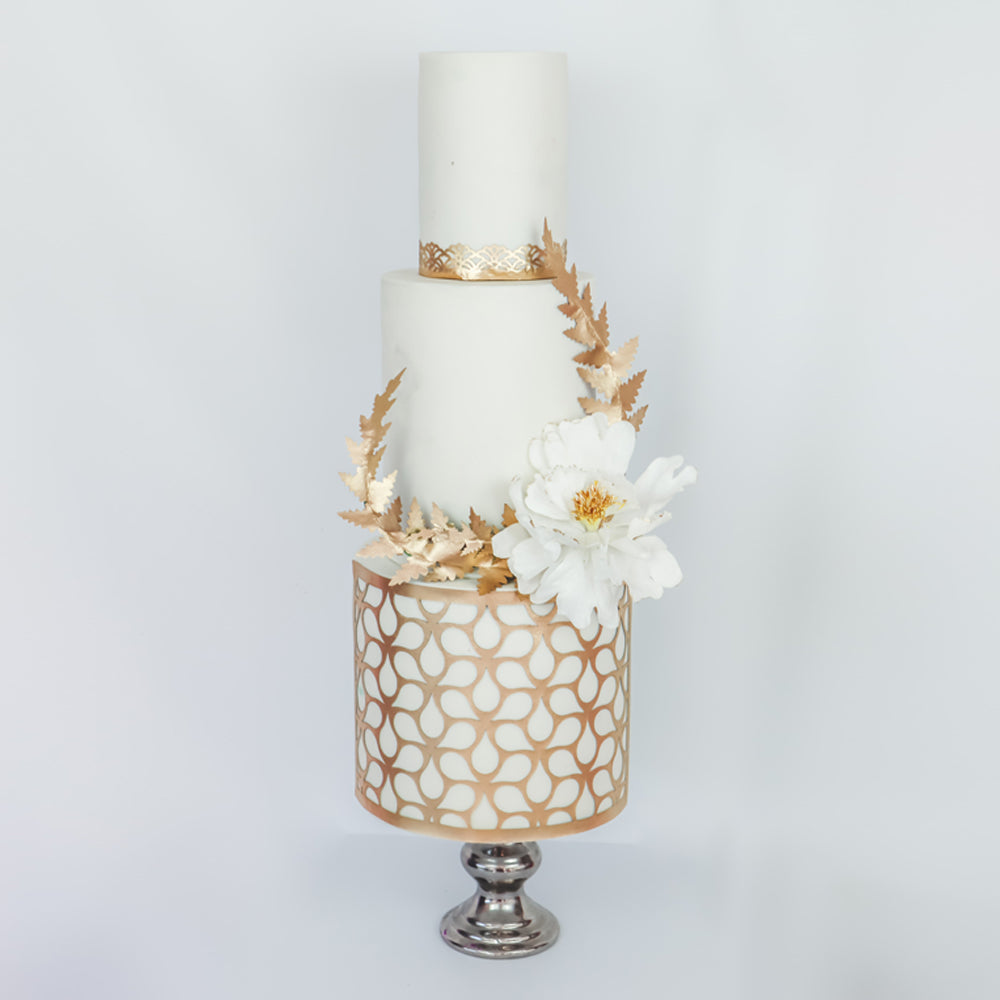 Crystal Candy Gold Ruffled Wafer Paper Ferns