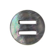 Imported Gray Mother of Pearl Slatted Shell Button - 40L/25.5mm