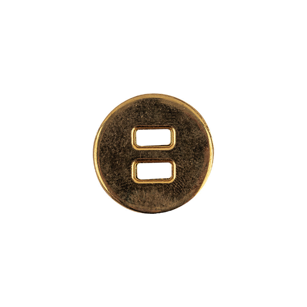 Italian Gold Spider Web Slated Metal Button - 24L/15mm