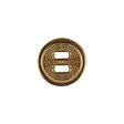 Italian Gold Spider Web Slated Metal Button - 24L/15mm