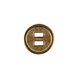 Italian Gold Spider Web Slated Metal Button - 24L/15mm