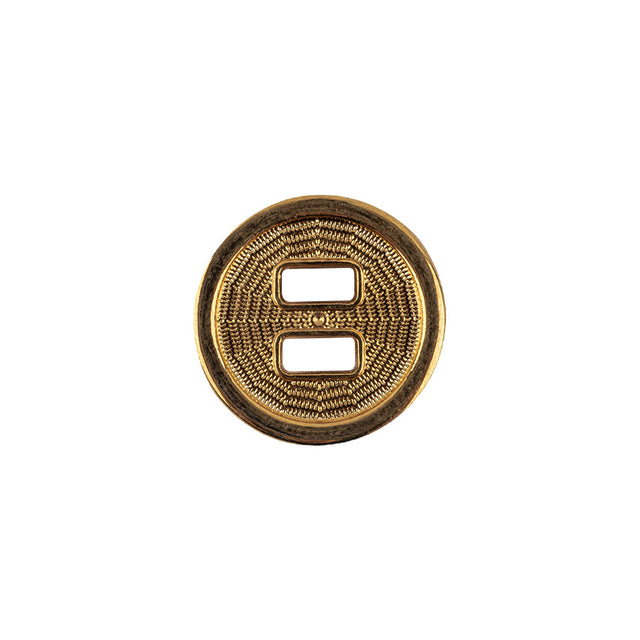 Italian Gold Spider Web Slated Metal Button - 24L/15mm