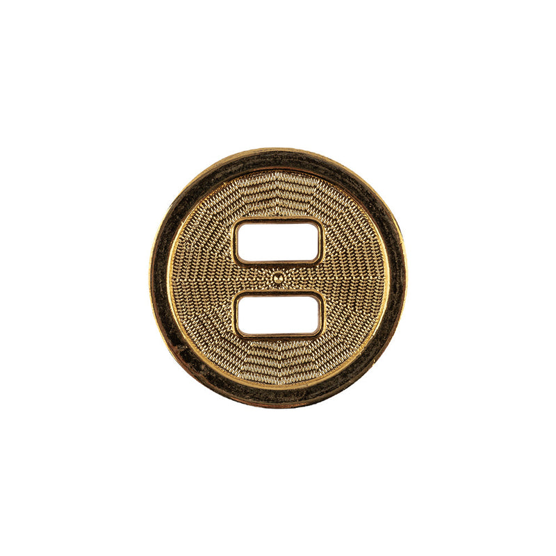 Italian Gold Spider Web Slated Metal Button - 32L/20mm