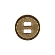 Italian Gold Spider Web Slated Metal Button - 32L/20mm