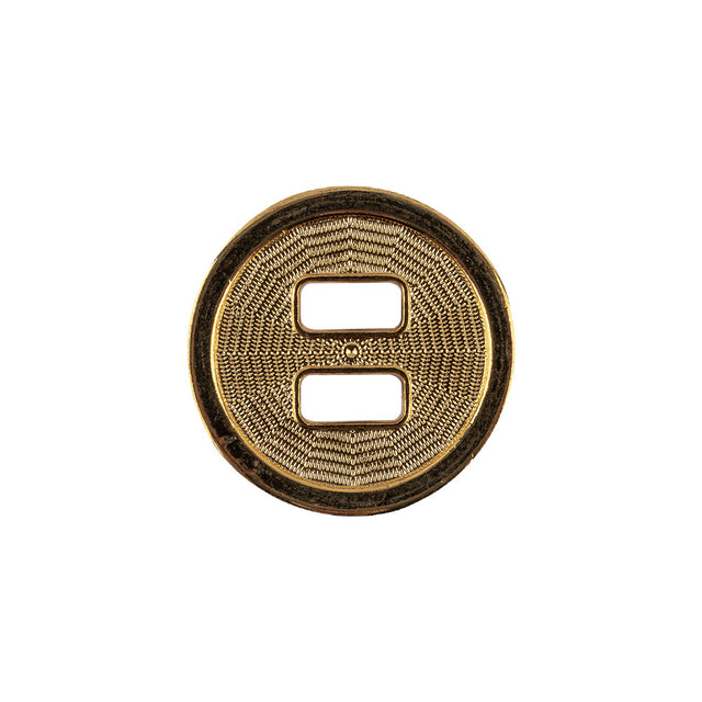Italian Gold Spider Web Slated Metal Button - 32L/20mm