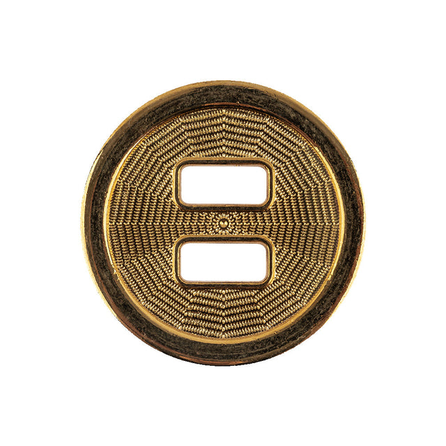 Italian Gold Spider Web Slated Metal Button - 40L/25.5mm