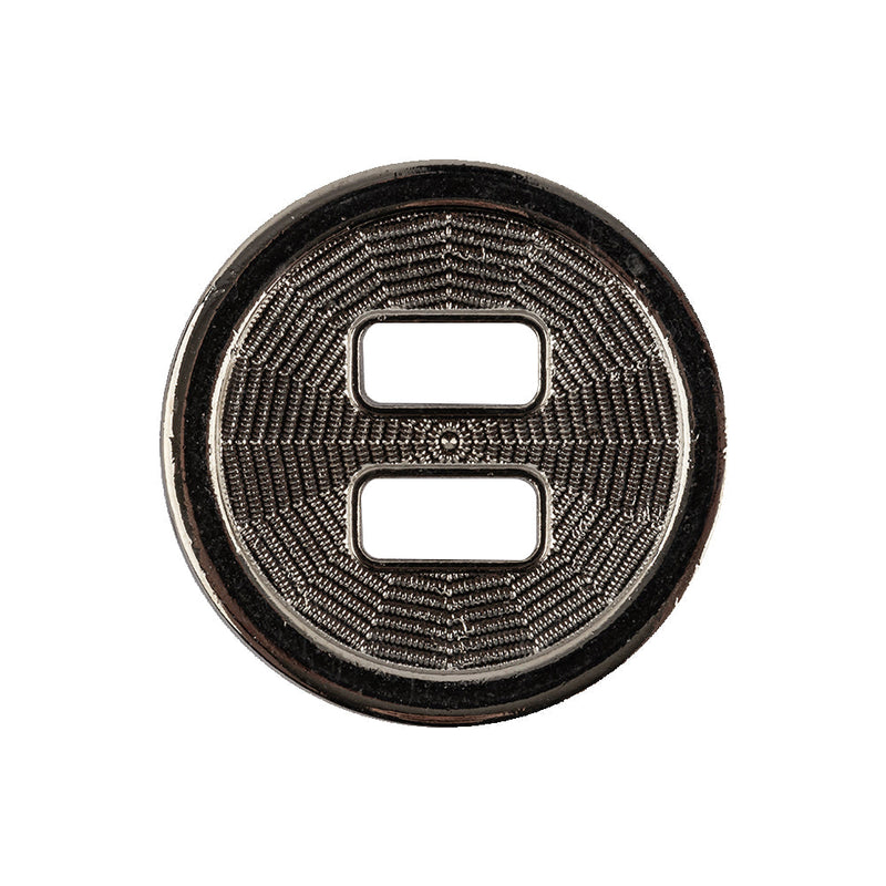 Italian Silver Spider Web Slated Metal Button - 40L/25.5mm