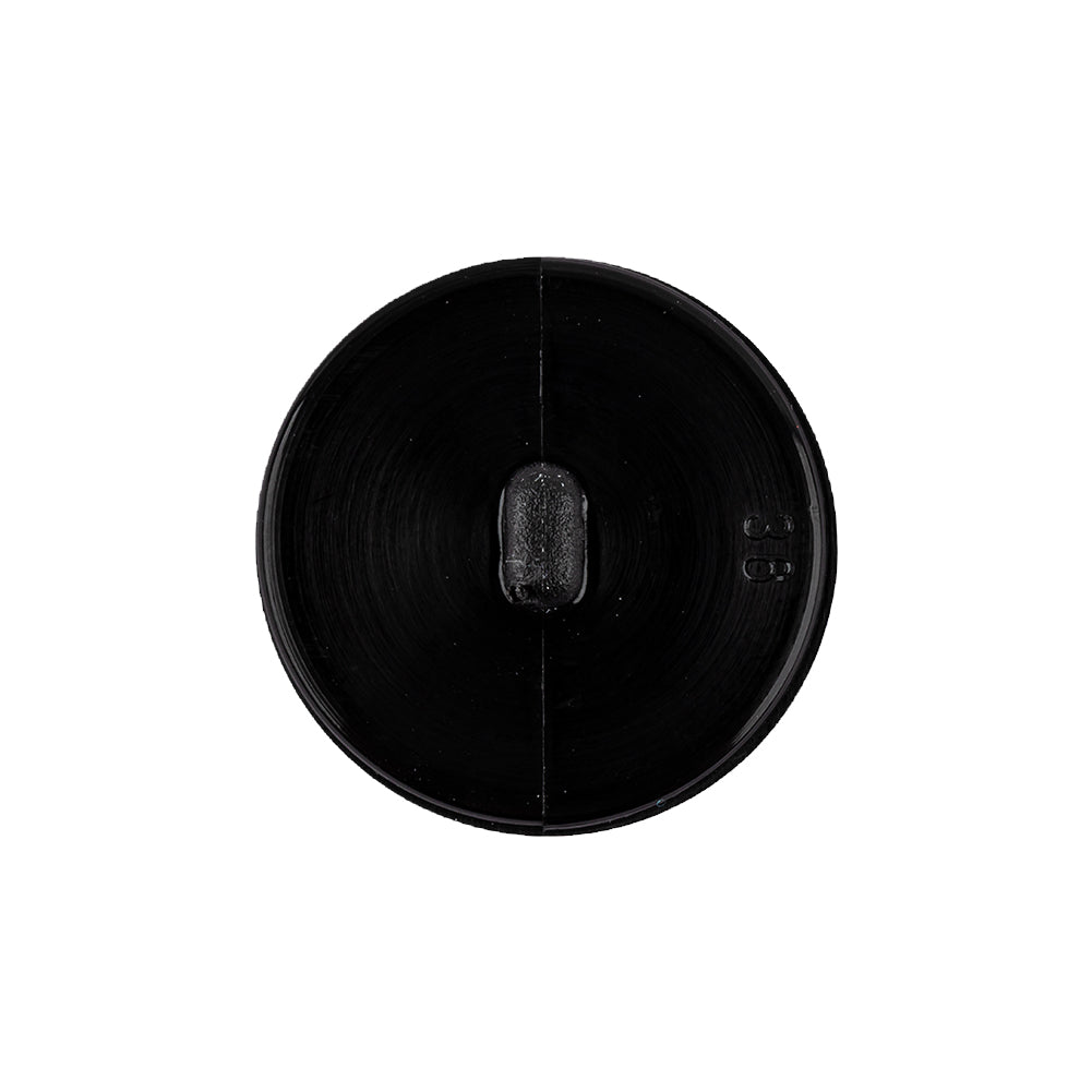 Italian Black Faceted Plastic Button - 36L/23mm