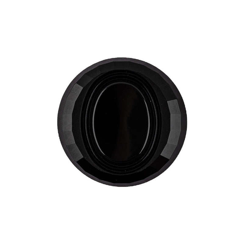 Italian Black Faceted Plastic Button - 36L/23mm